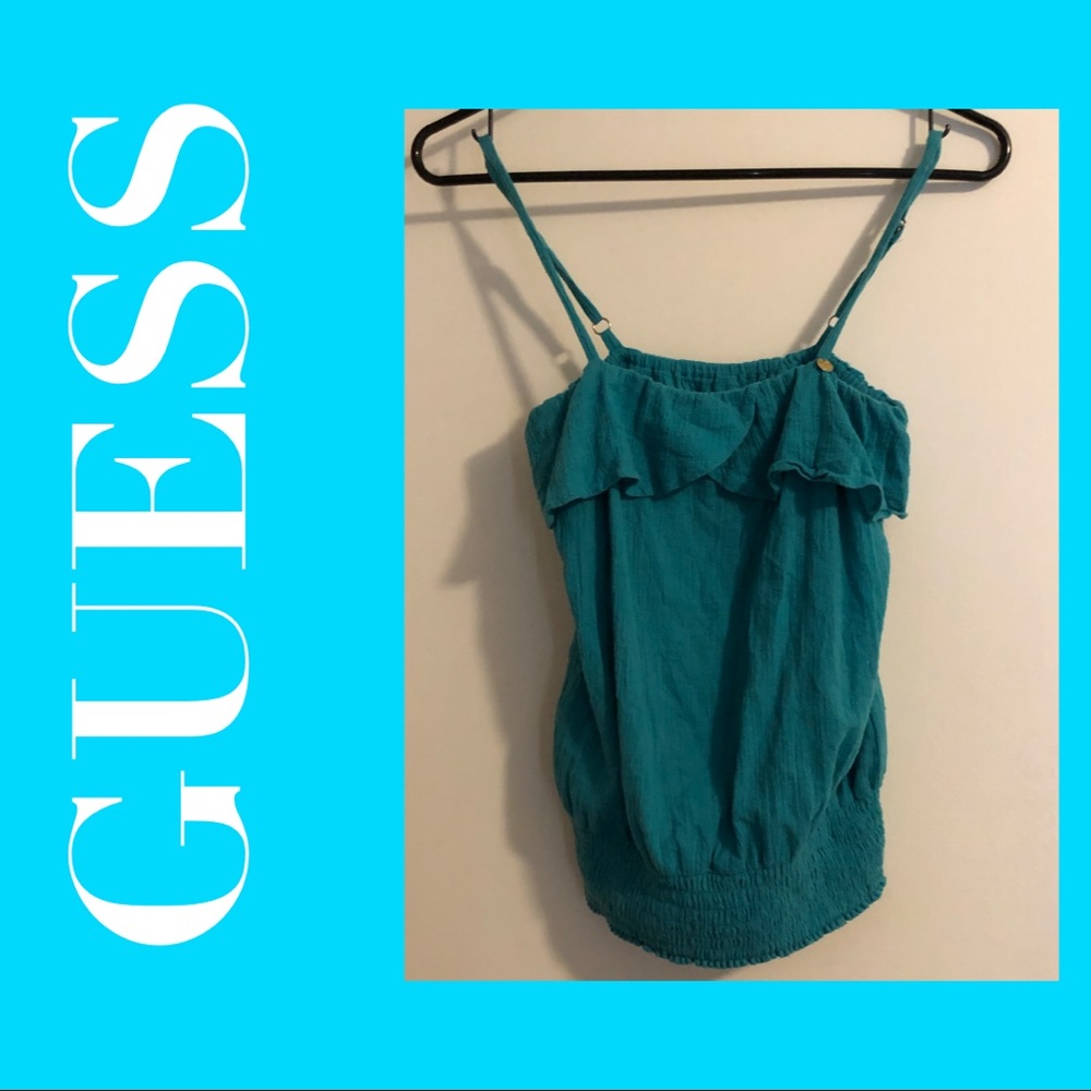 3/$8 Guess Spaghetti strap blue top